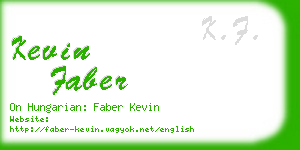kevin faber business card